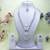 Purple rhodium premium designer american diamond and stone work necklace set