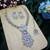 Purple rhodium premium designer american diamond and stone work necklace set