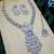 Purple rhodium premium designer american diamond and stone work necklace set