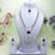 Maroon rhodium premium designer american diamond and stone work necklace set