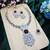 Maroon rhodium premium designer american diamond and stone work necklace set