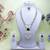 Green rhodium premium designer american diamond and stone work necklace set
