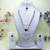 Purple rhodium premium designer american diamond and stone work necklace set