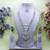 White rhodium premium designer american diamond and stone work necklace set