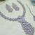 White rhodium premium designer american diamond and stone work necklace set