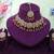 Gold yellow gold premium designer american diamond and stone work necklace set