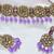Purple yellow gold premium designer american diamond and stone work necklace set