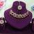 Maroon yellow gold premium designer american diamond and stone work necklace set
