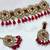 Maroon yellow gold premium designer american diamond and stone work necklace set