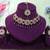 Purple yellow gold premium designer american diamond and stone work necklace set