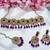 Purple yellow gold premium designer american diamond and stone work necklace set