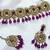 Purple yellow gold premium designer american diamond and stone work necklace set