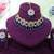 Blue yellow gold premium designer american diamond and stone work necklace set