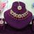 Pink yellow gold premium designer american diamond and stone work necklace set