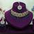 Green yellow gold premium designer american diamond and stone work necklace set