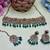 Green yellow gold premium designer american diamond and stone work necklace set