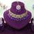 Purple yellow gold premium designer american diamond and stone work necklace set