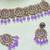 Purple yellow gold premium designer american diamond and stone work necklace set