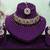 Maroon yellow gold premium designer american diamond and stone work necklace set