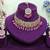 Pink yellow gold premium designer american diamond and stone work necklace set