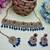 Blue yellow gold premium designer american diamond and stone work necklace set