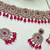 Pink yellow gold premium designer american diamond and stone work necklace set