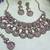 Gold yellow gold premium designer american diamond and stone work necklace set