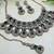 Green yellow gold premium designer american diamond and stone work necklace set