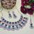 Green rose gold premium designer american diamond and stone work necklace set