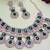 Green rose gold premium designer american diamond and stone work necklace set