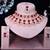 Maroon rose gold premium designer american diamond and stone work necklace set