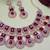 Maroon rose gold premium designer american diamond and stone work necklace set