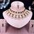 Green rose gold premium designer american diamond and stone work necklace set