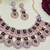 Green rose gold premium designer american diamond and stone work necklace set