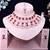 Purple rose gold premium designer american diamond and stone work necklace set