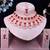 Pink rose gold premium designer american diamond and stone work necklace set