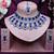 Blue rhodium premium designer american diamond and stone work necklace set