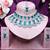 Green rhodium premium designer american diamond and stone work necklace set