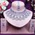 Purple rhodium premium designer american diamond and stone work necklace set