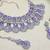 Purple rhodium premium designer american diamond and stone work necklace set