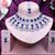 Blue rhodium premium designer american diamond and stone work necklace set