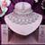Pink rhodium premium designer american diamond and stone work necklace set