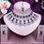 Purple rhodium premium designer american diamond and stone work necklace set