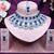 Blue rhodium premium designer american diamond and stone work necklace set