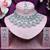 White rhodium premium designer american diamond and stone work necklace set