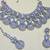 White rhodium premium designer american diamond and stone work necklace set