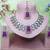 Purple yellow gold premium designer american diamond and stone work necklace set