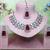 Maroon yellow gold premium designer american diamond and stone work necklace set