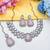 Pink yellow gold premium designer american diamond and stone work necklace set