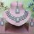 White yellow gold premium designer american diamond and stone work necklace set